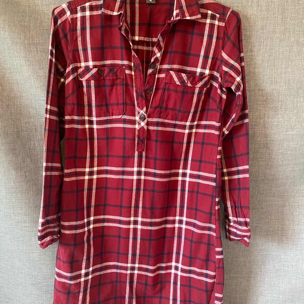 Eddie Bauer Women's Red Plaid Shirt